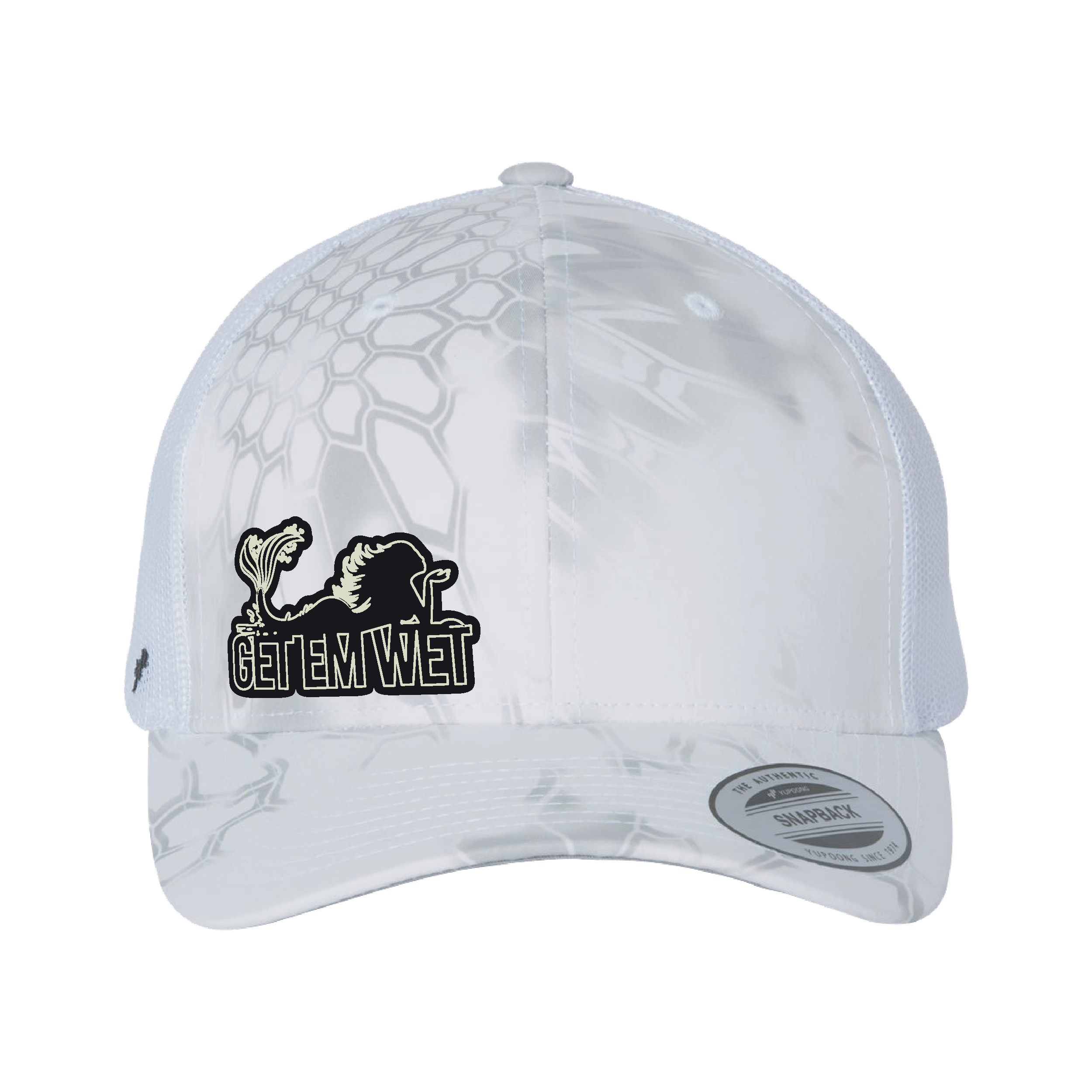 Get Em Wet Logo White Glow in the Dark Hat