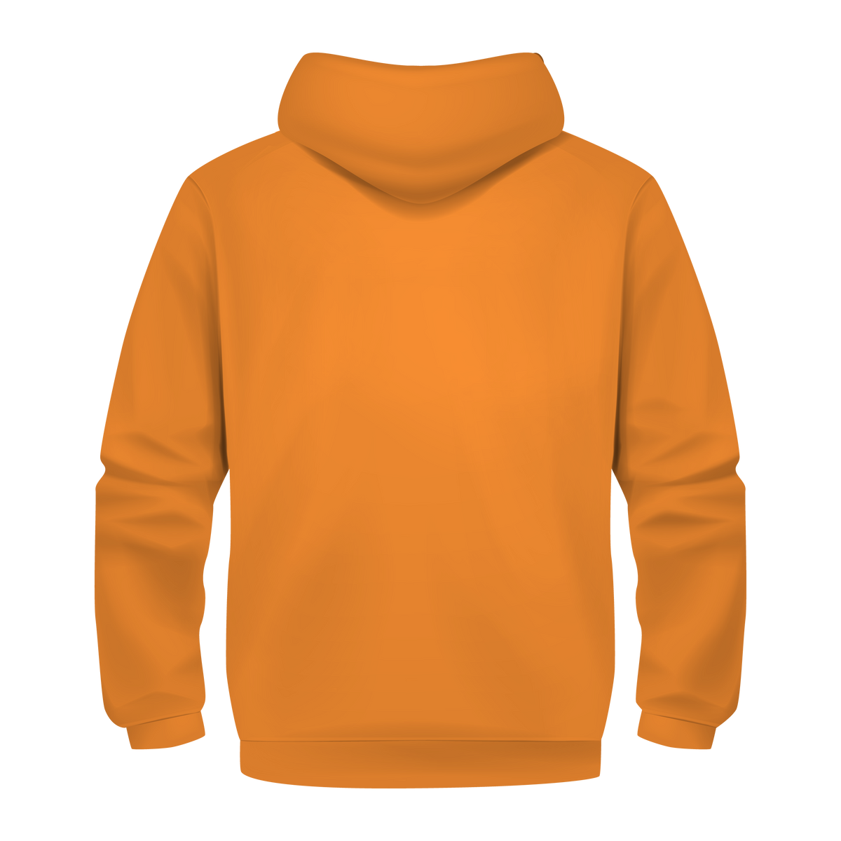 Sunset Mermaid hoodie back design in neon orange