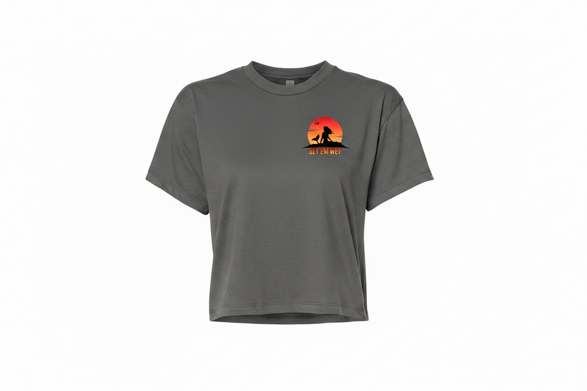 Get Em Wet Mermaid Sunset Crop Top