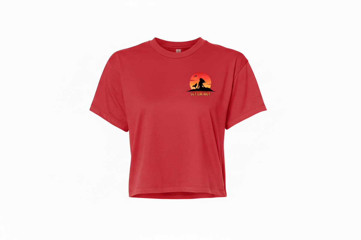 Crop Top Rojo - Logo Pecho Izquierdo