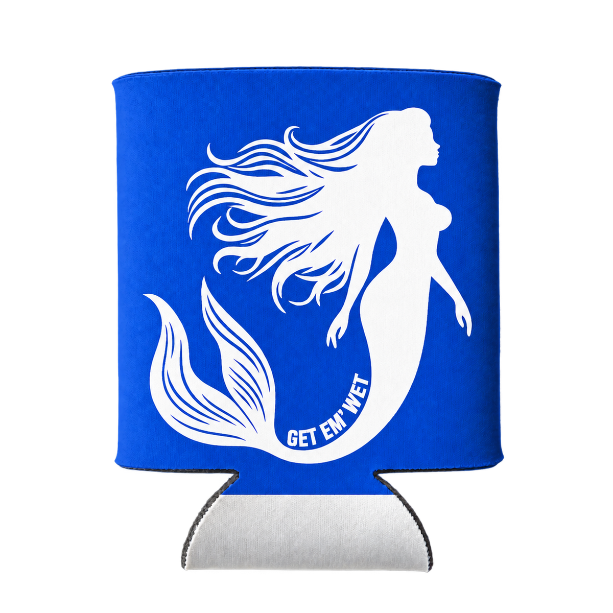 Flowing Tail Mermaid koozie in Blue