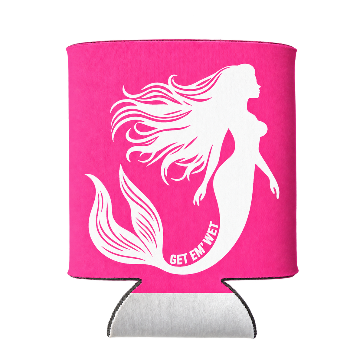 Flowing Tail Mermaid koozie in Pink