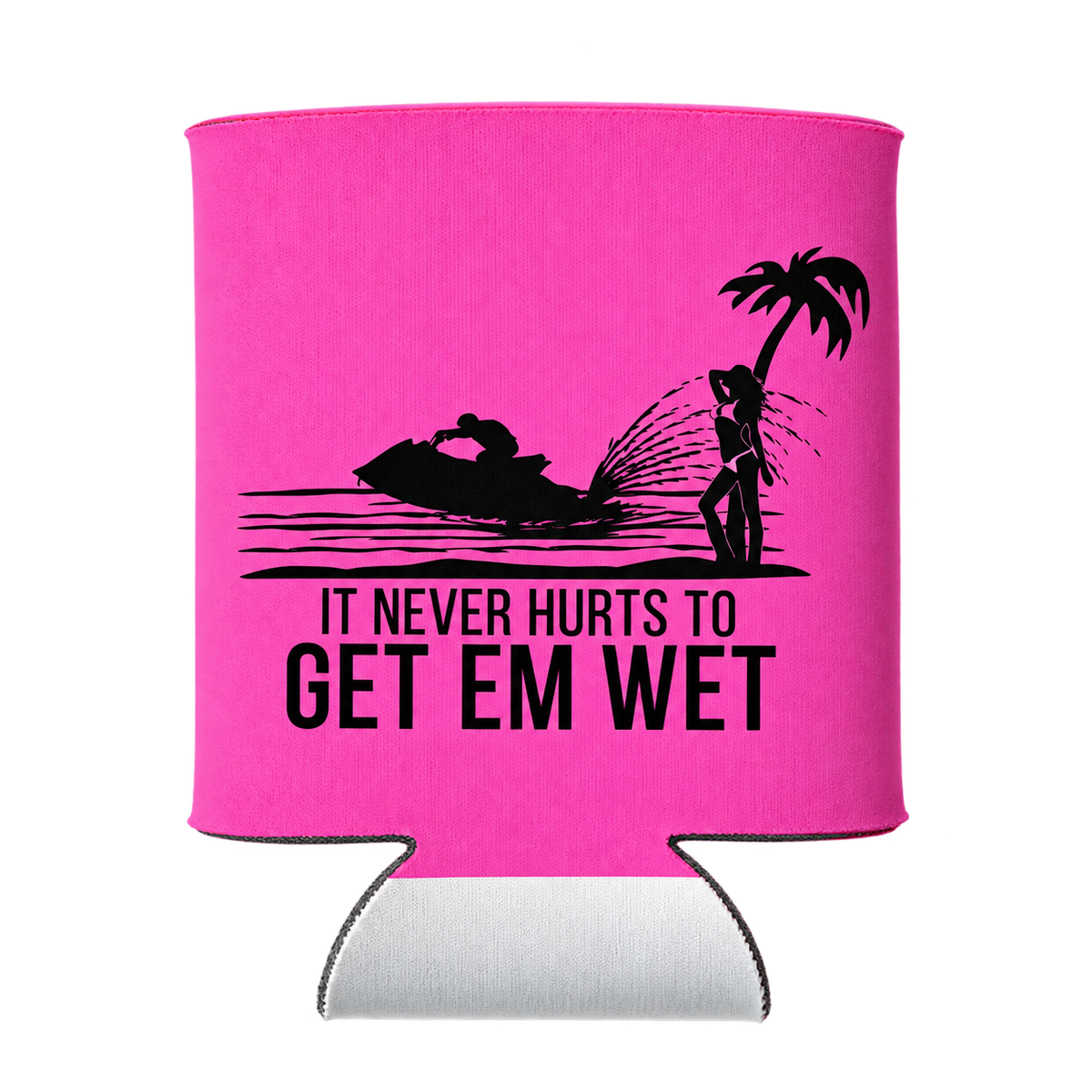 It Never Hurts koozie in Pink