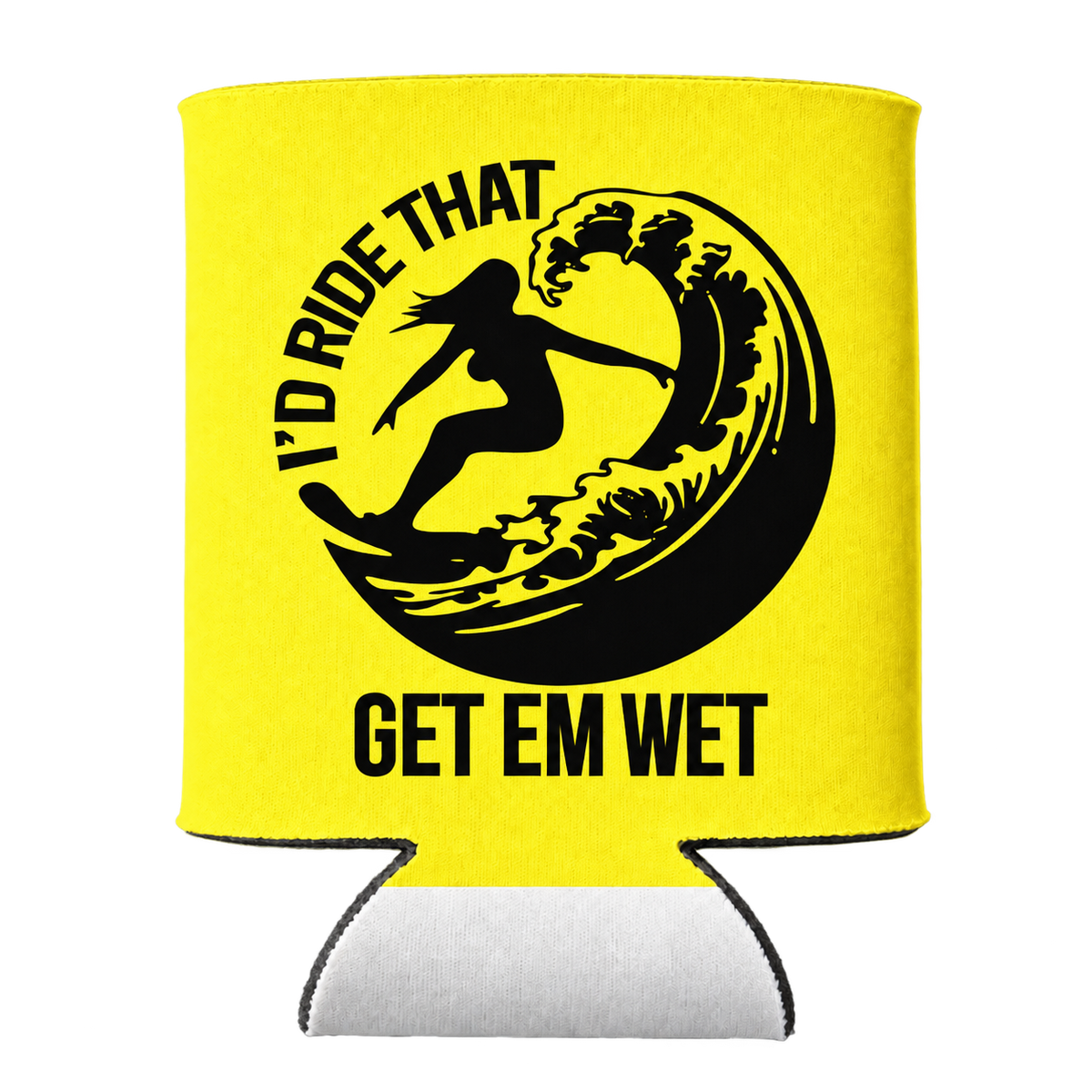 Id Ride That koozie in Yellow