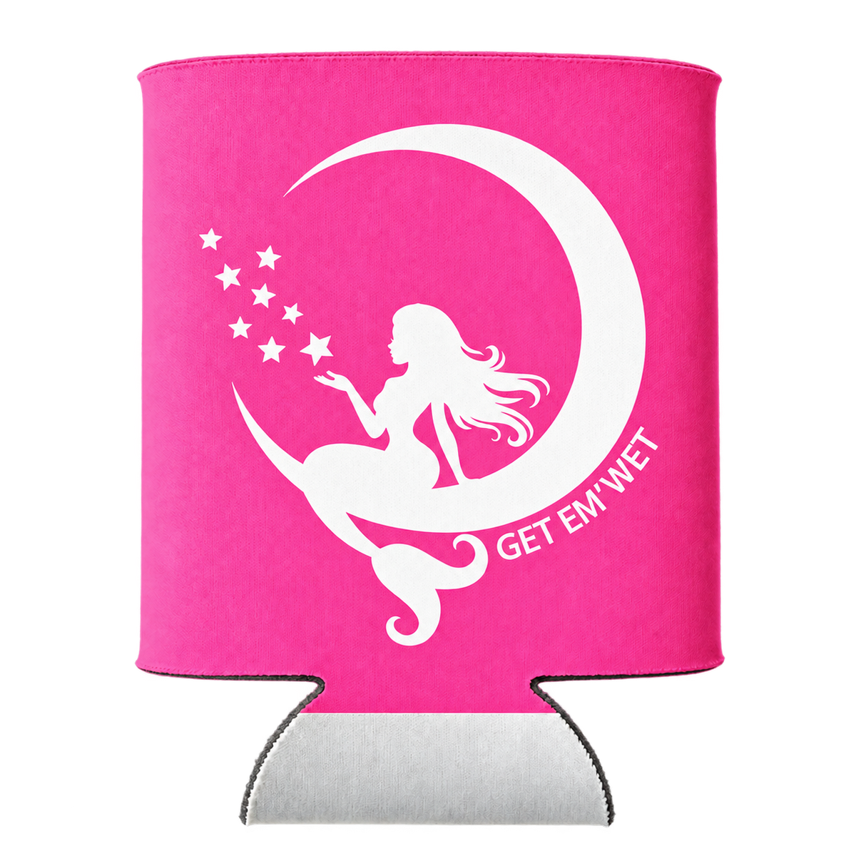 Moon Mermaid koozie in Pink