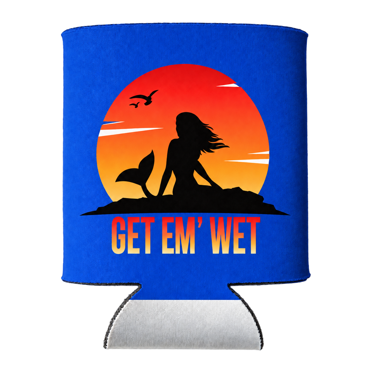 Sunset Rock koozie in Blue