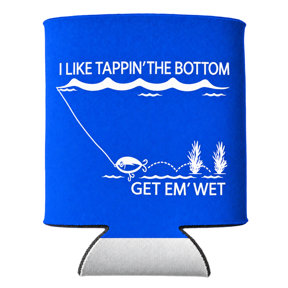 Tapping The Bottom koozie in Blue