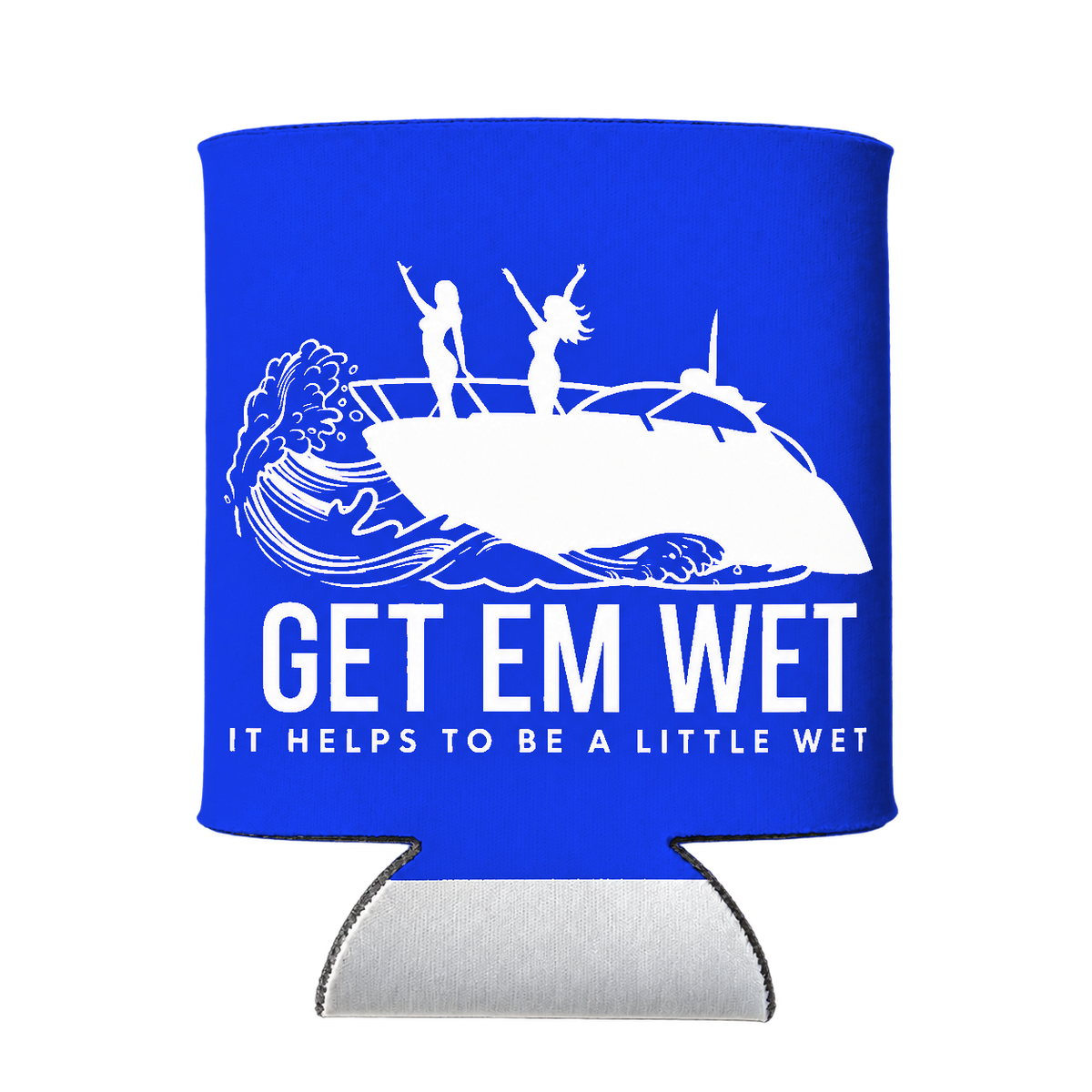 Boat Party Koozie in Blue