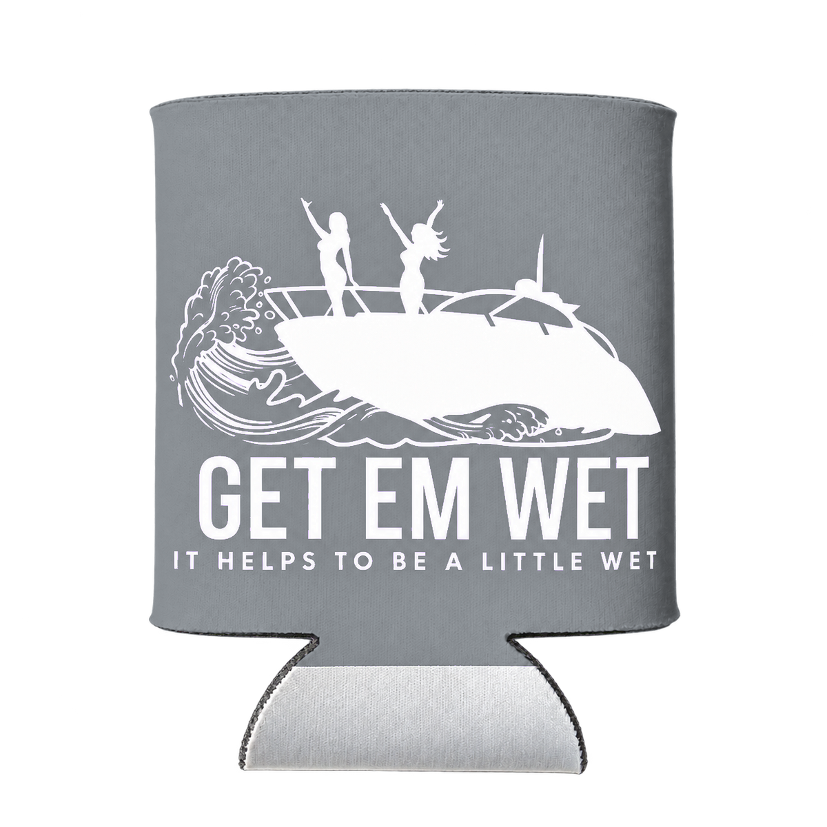 Boat Party Koozie in Gray