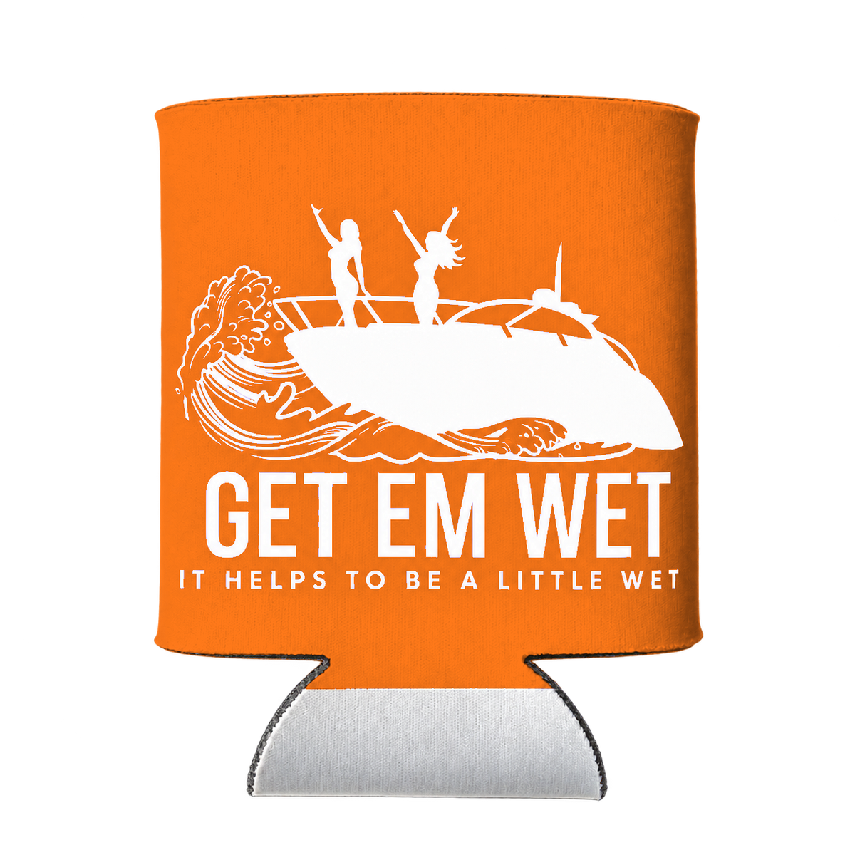 Boat Party Koozie in Orange