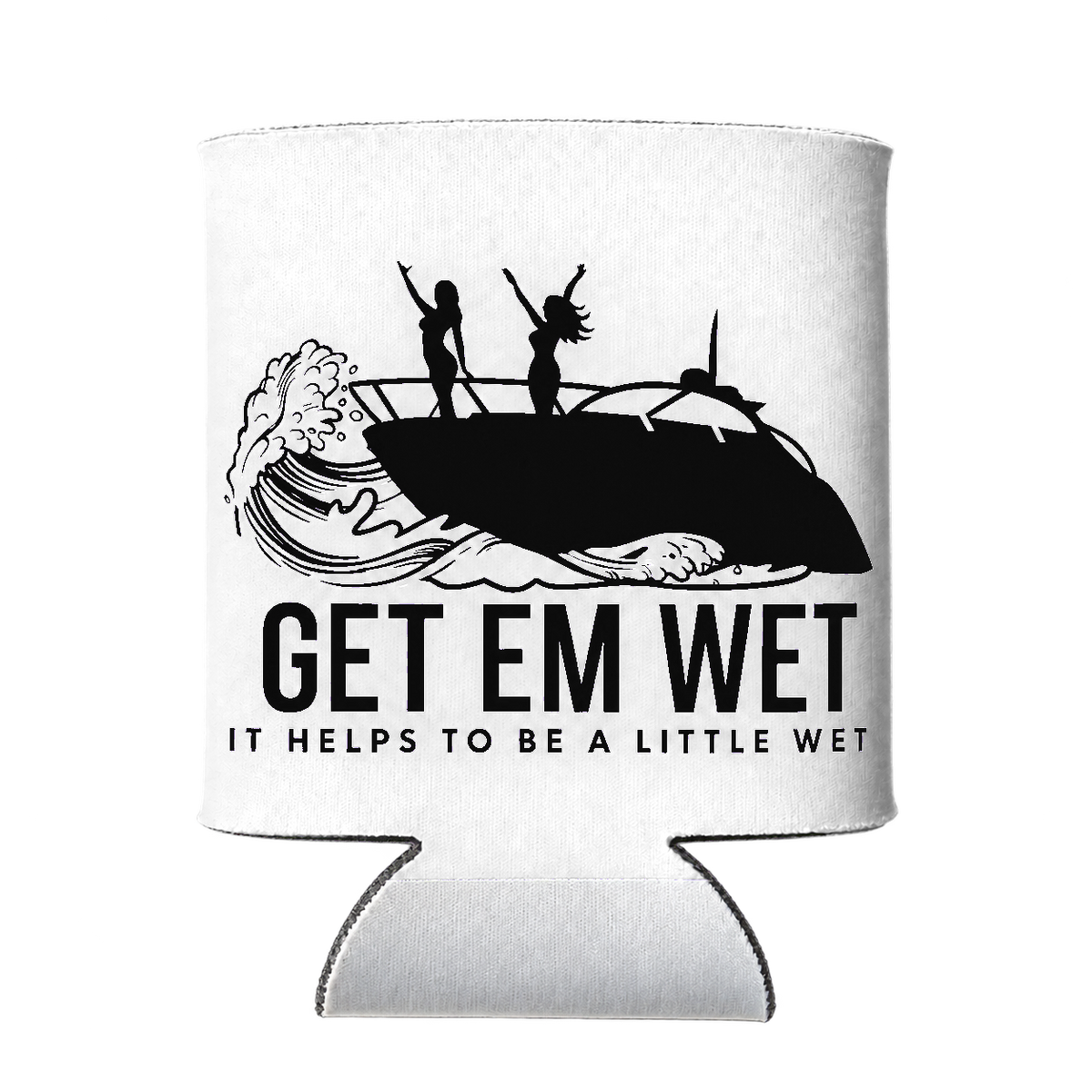 Boat Party Koozie in White