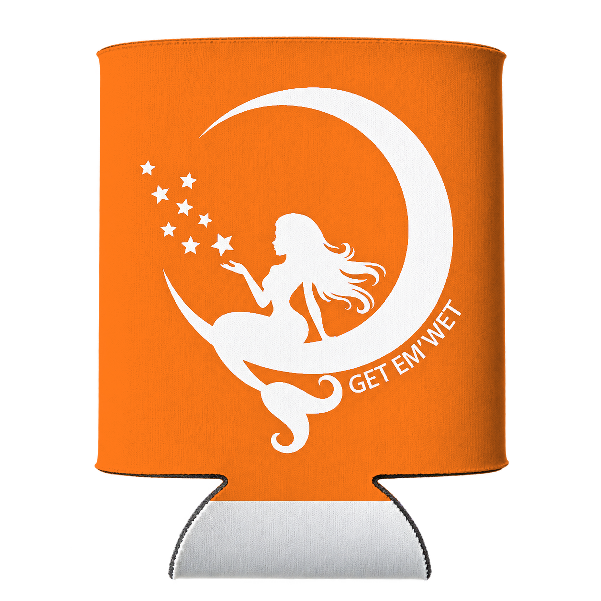 Moon Mermaid Koozie in Orange