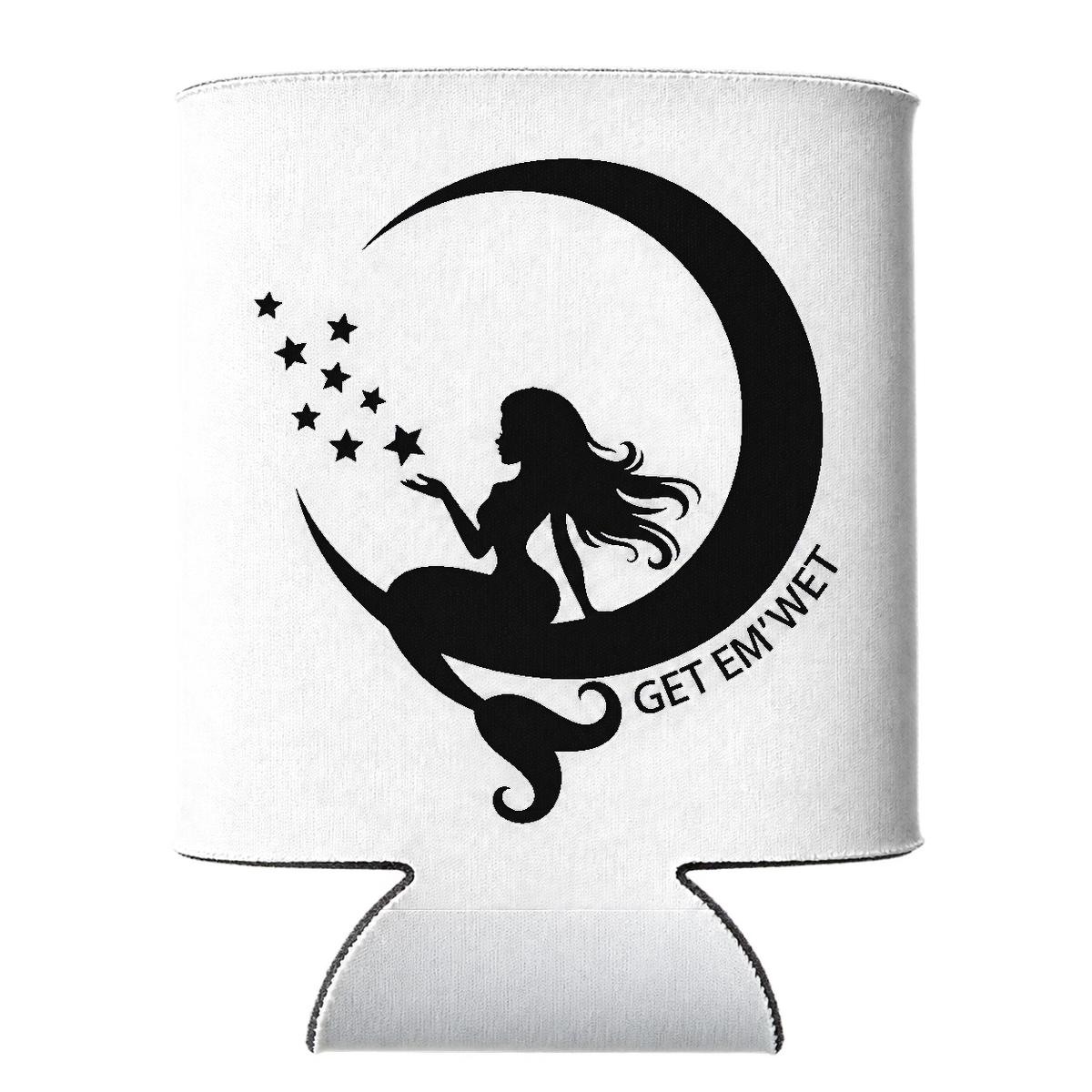 Moon Mermaid Koozie in White