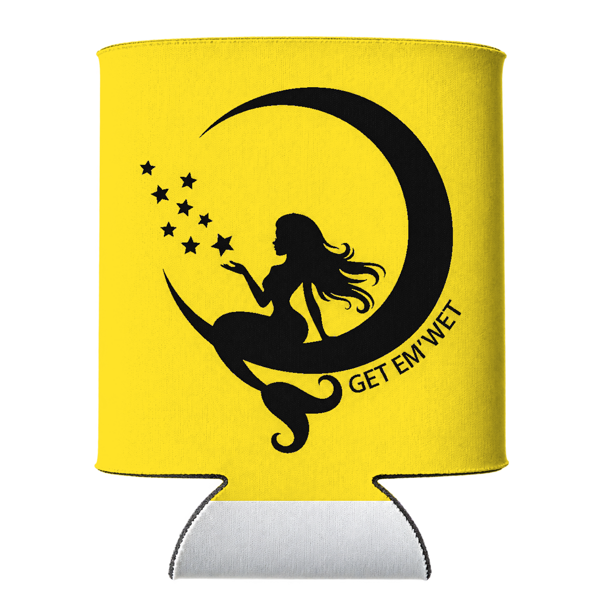 Moon Mermaid Koozie in Yellow