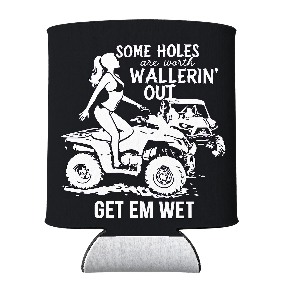 ATV Wallerin’ Out Koozie in Black