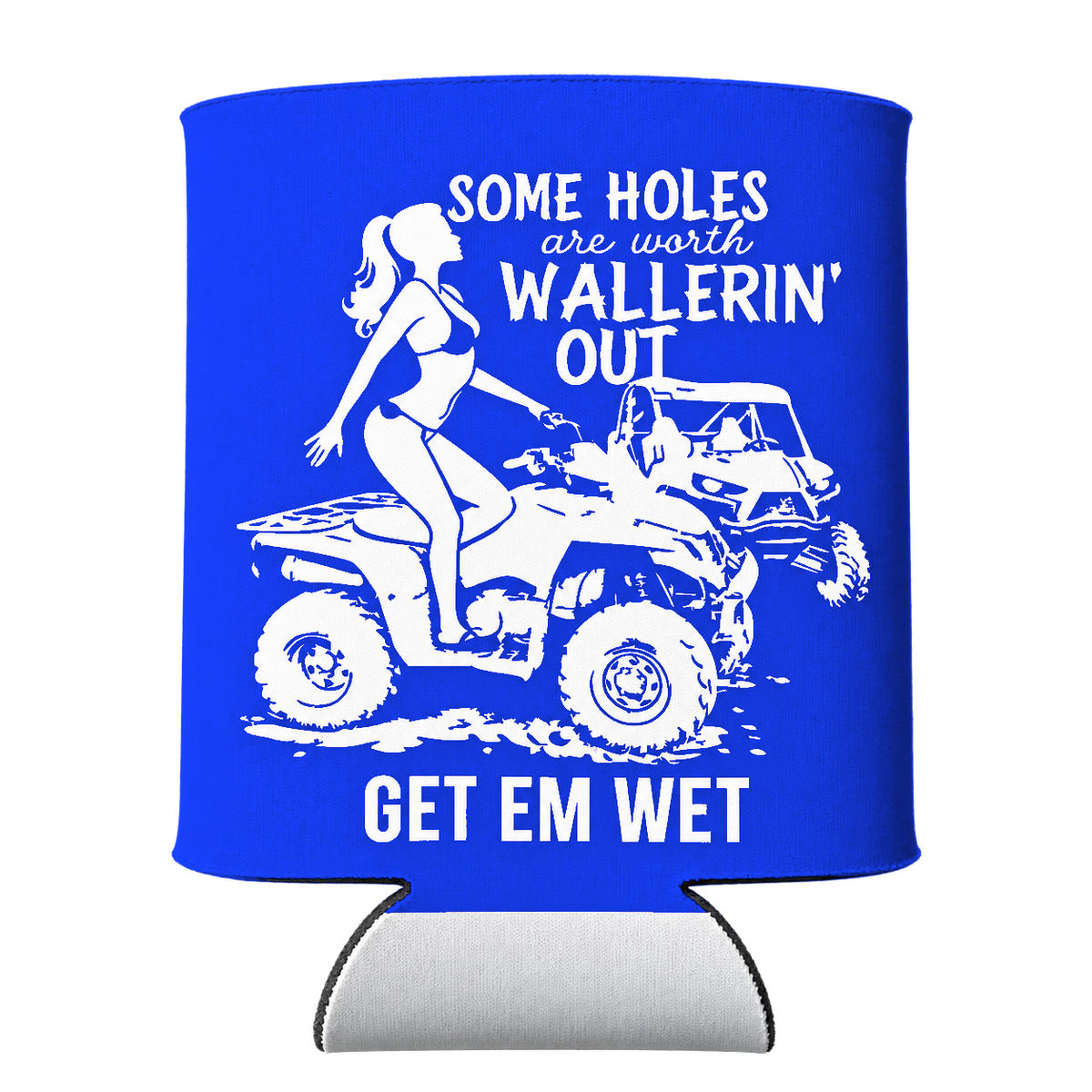 ATV Wallerin’ Out Koozie in Blue