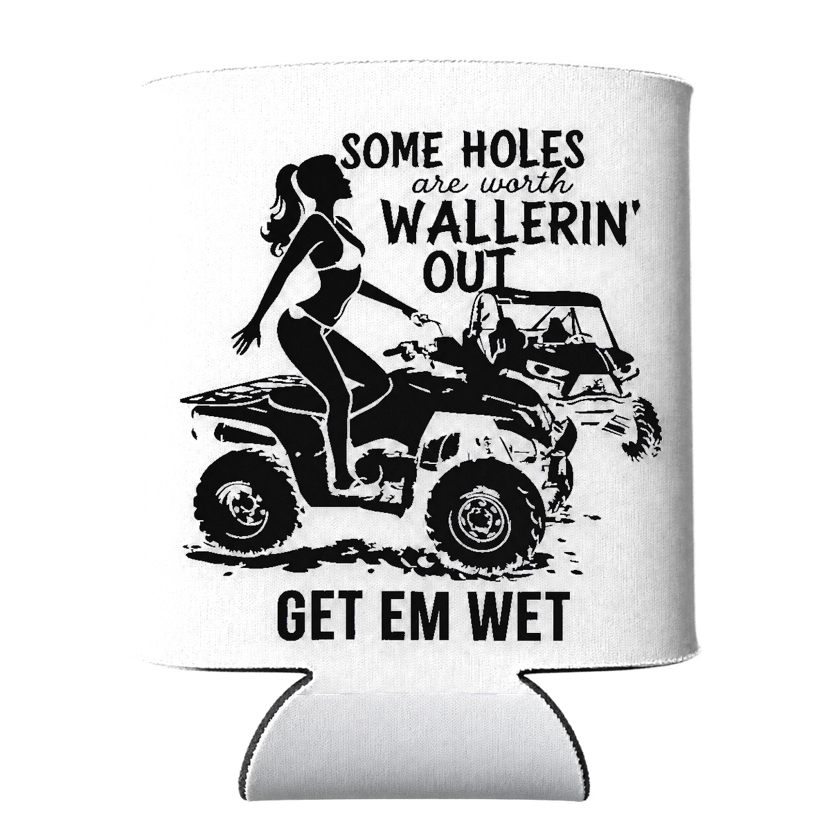 ATV Wallerin’ Out Koozie in White