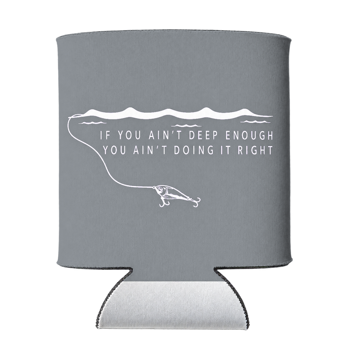 Deep Enough Koozie in Gray