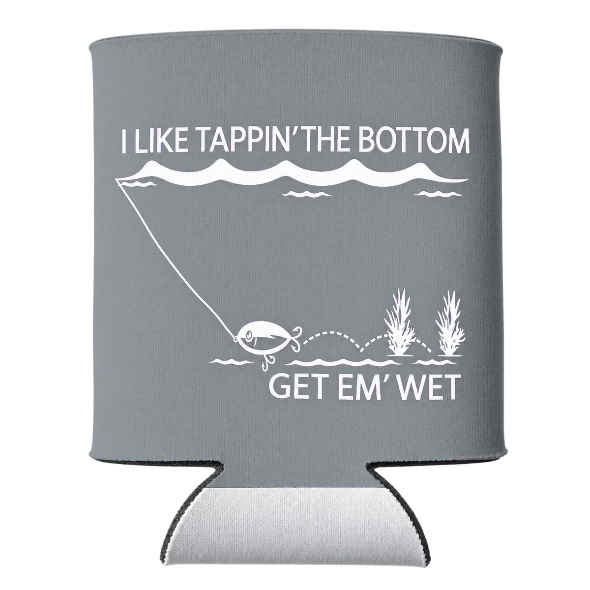 Tappin’ the Bottom Koozie in Gray