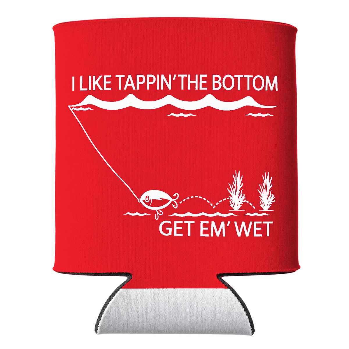 Tappin’ the Bottom Koozie in Red
