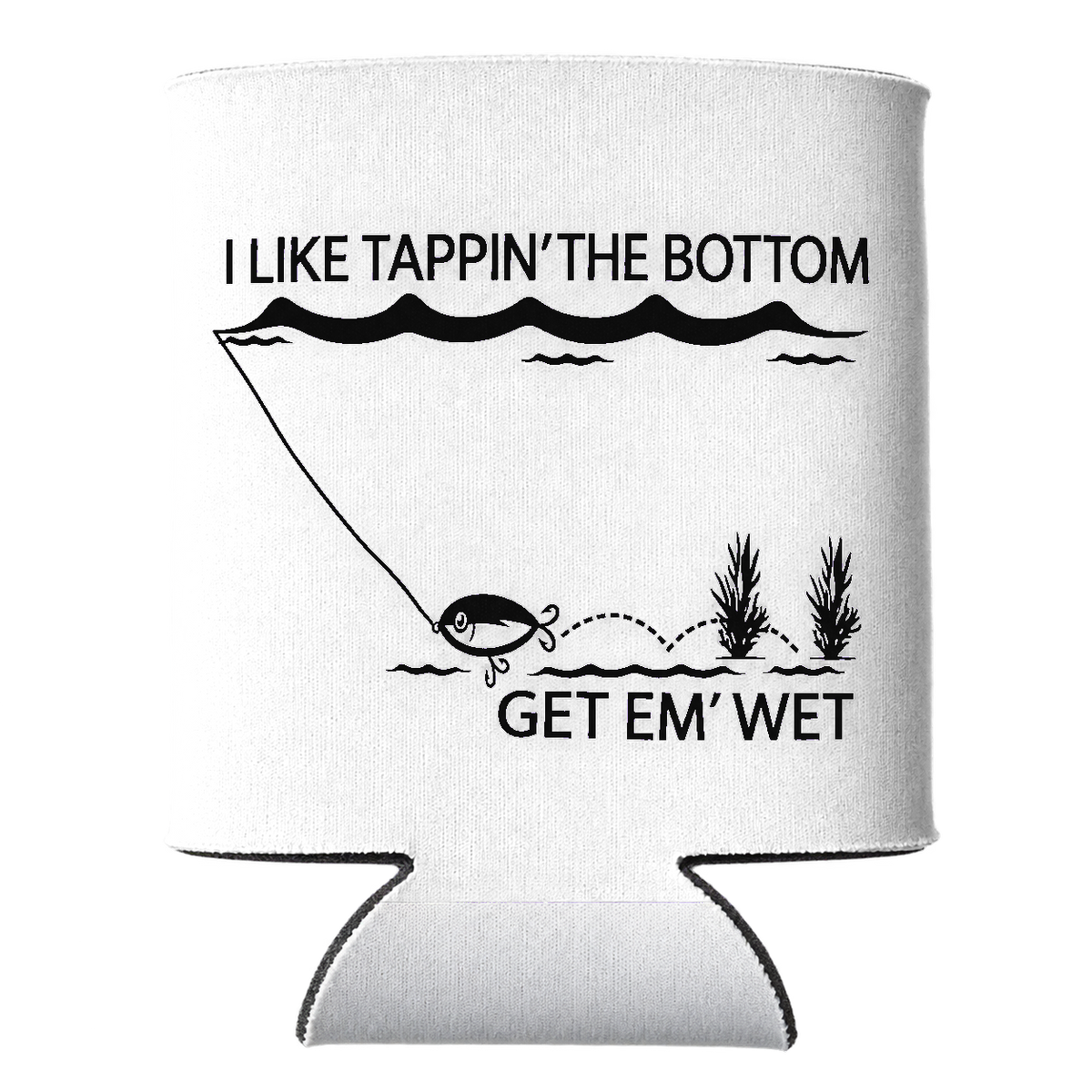 Tappin’ the Bottom Koozie in White