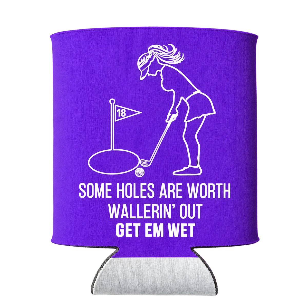 Golf koozie in Purple