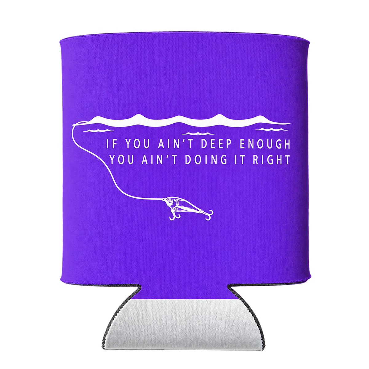 Deep Enough koozie in Purple