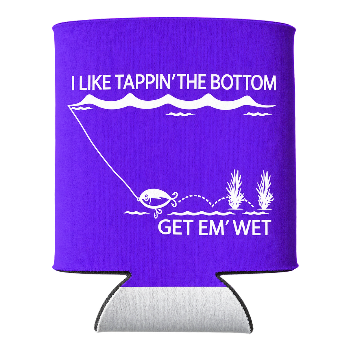Tapping The Bottom koozie in Purple