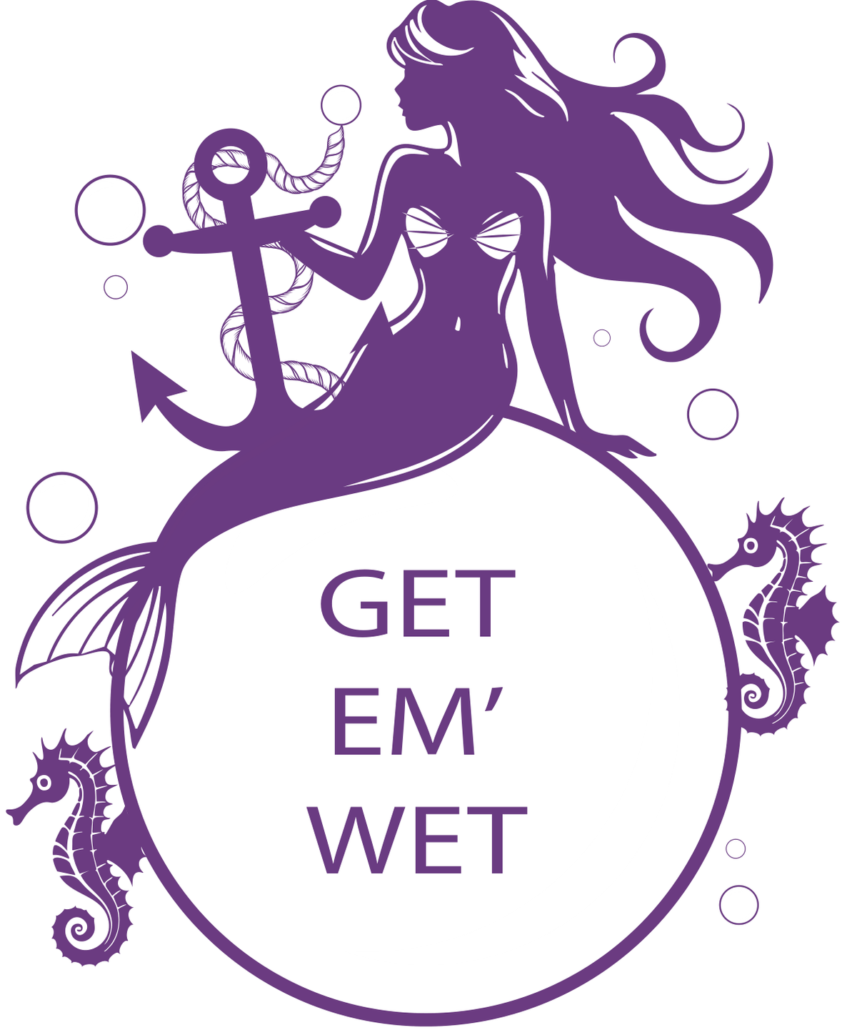 Anchor Mermaid Sticker original artwork
