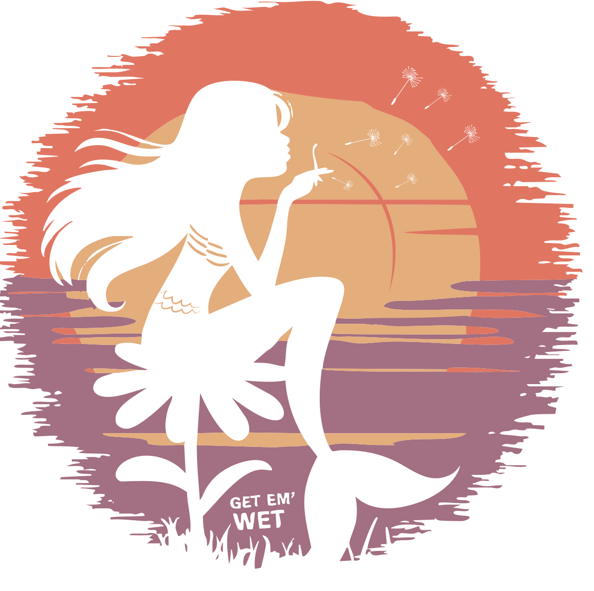 Pastel Sunset Sticker original artwork