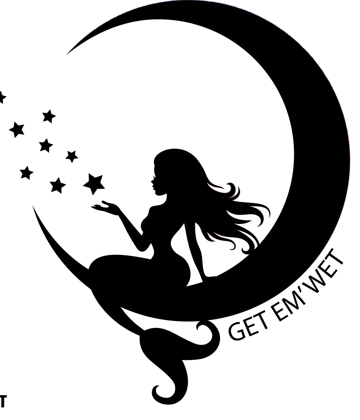 Moon Mermaid Sticker original artwork