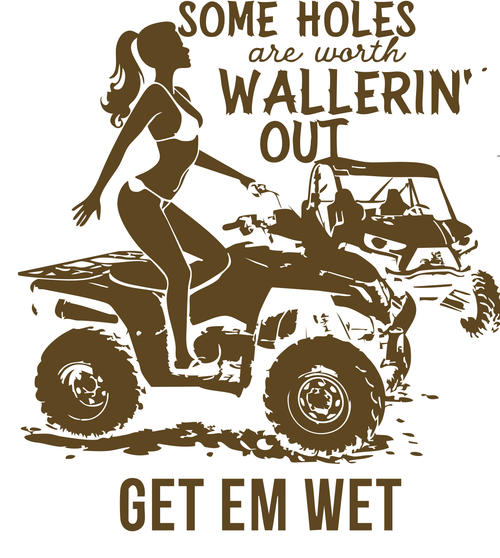 ATV Wallerin' Out Sticker original artwork
