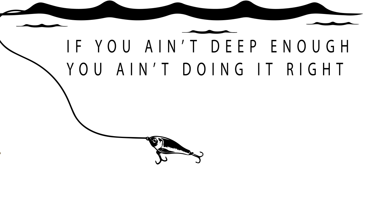 Deep Enough Sticker original artwork