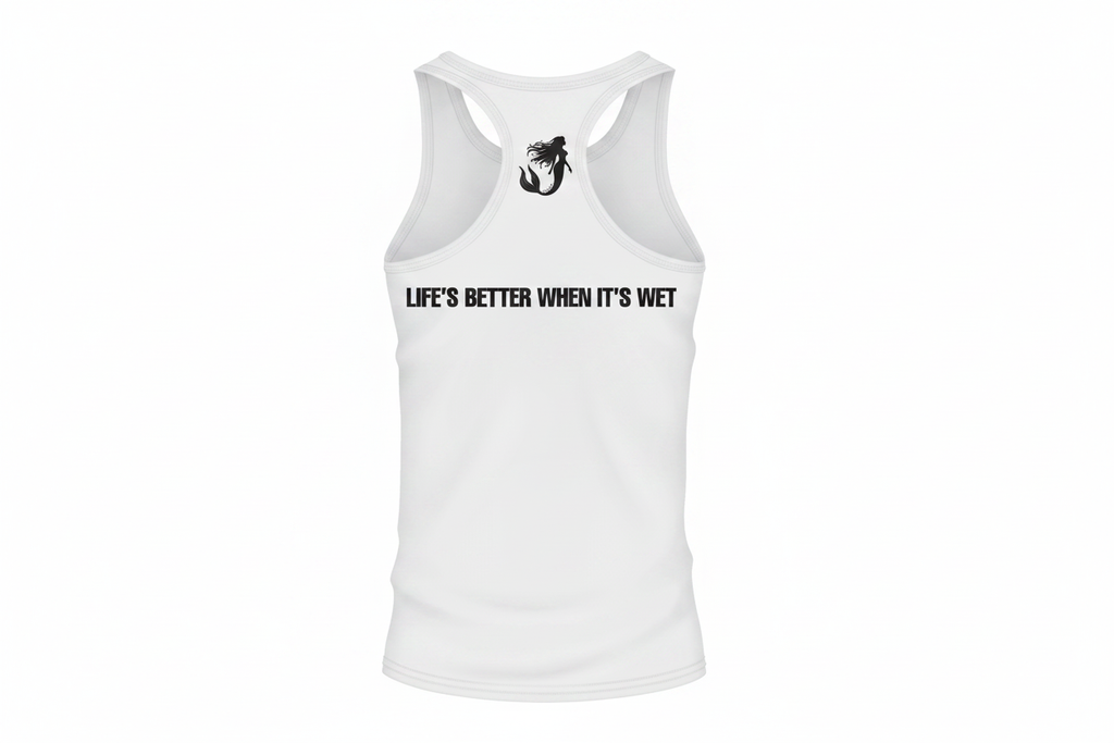 Tank Top Blanco - Logo y Texto Negro