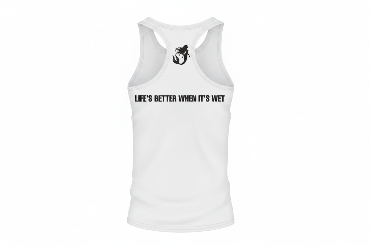 Tank Top Blanco - Logo y Texto Negro